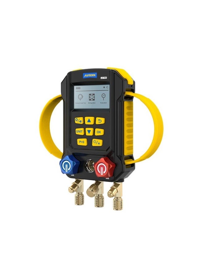 AUTOOL LM160 Digital Manifold Gauge Set - Refrigerant Pressure & Leak Tester with 95 Gas Database, 2.8" Screen for Car AC - Image 1